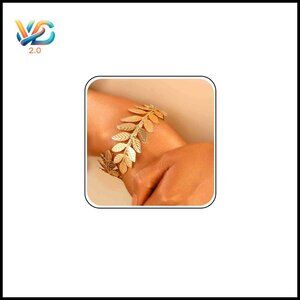 Vintage Punk Leaf Cuff Bracelet Open Bangle Alloy Women's Jewelry